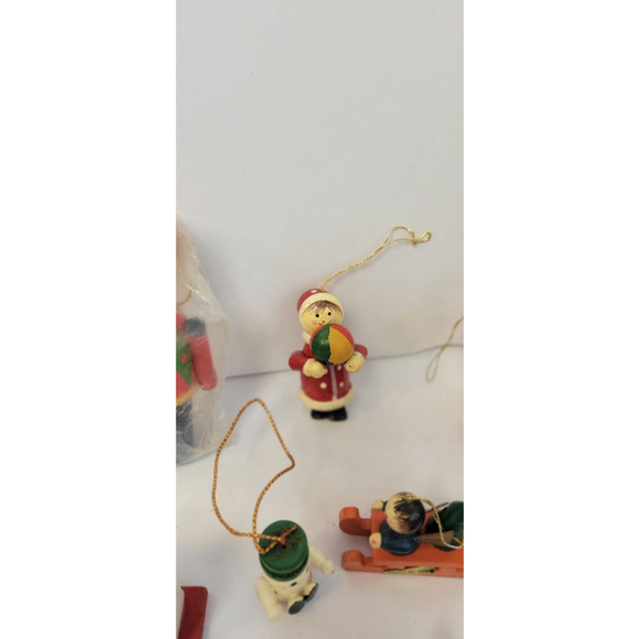 Vintage Steinbach Erzgebirge German wood ornaments set of 9 - Picture 8 of 12